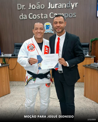 Moção Parabenização Josué Dionisio