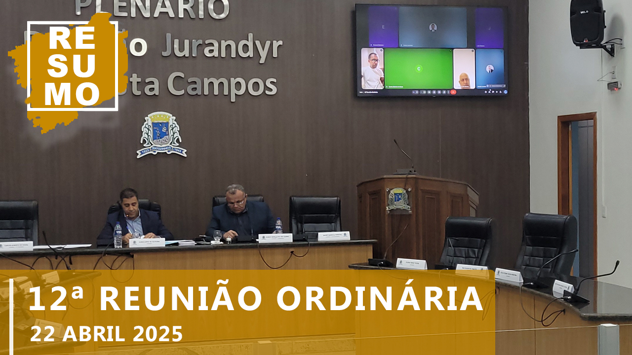 Resumo da 12ª Reunião Ordinária