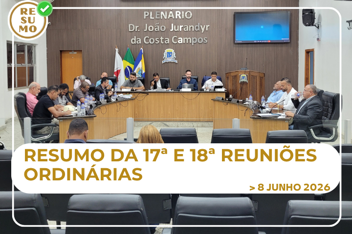 Resumo da 18ª e 19ª Reuniões Ordinárias