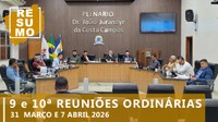 Resumo da 9ª e 10ª Reuniões Ordinárias de 2026