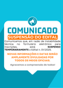 Suspensão temporária do Edital Nº 01/2025 Suspensão temporária do Edital Nº 01/2025